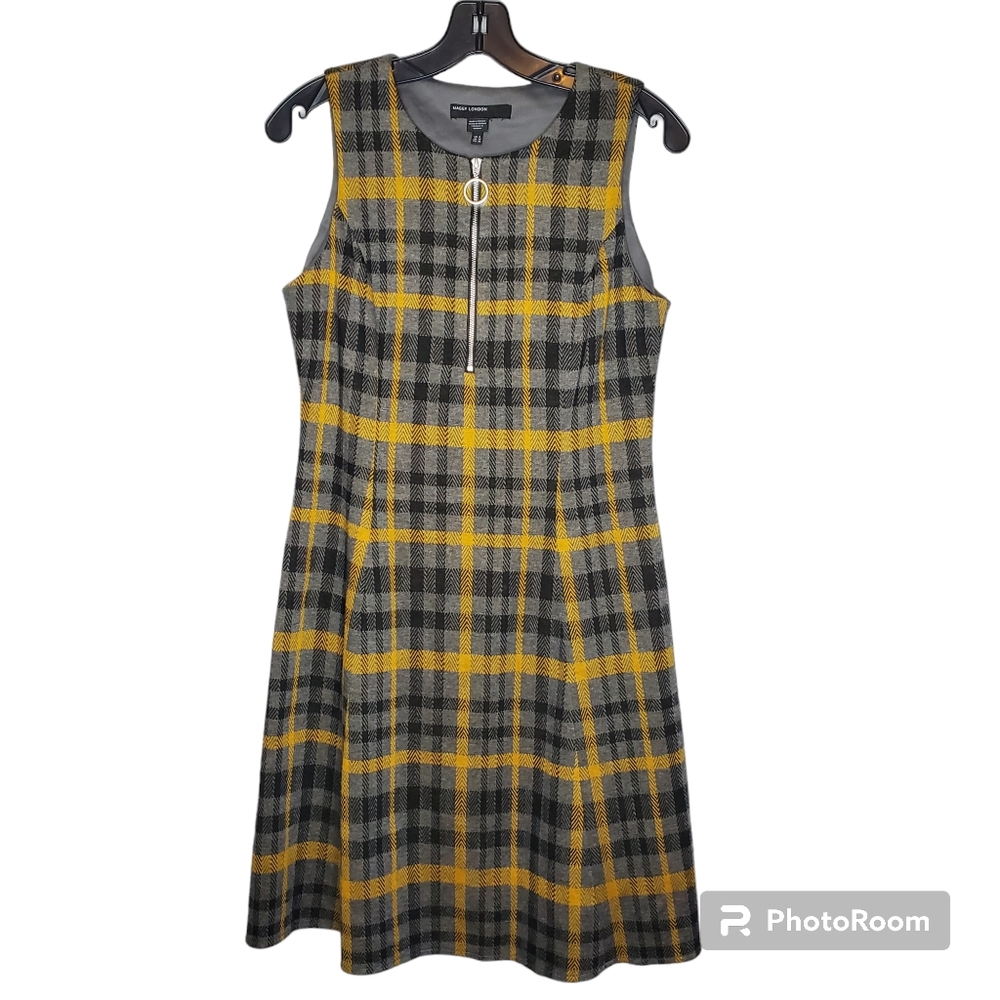Maggy London retro 60s Style Mini Dress Plaid Dark Academia Preppy Clueless Punk